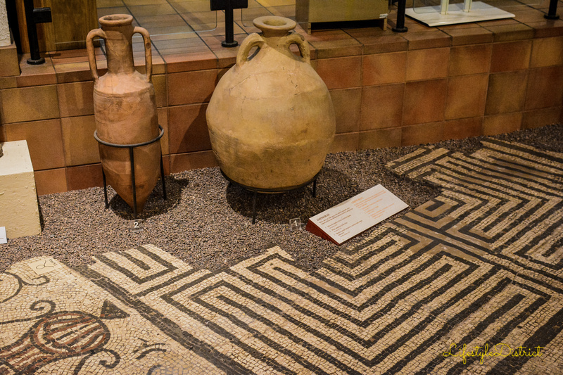 Wine and oil were kept in beautiful amphoras crafted by local potters / Caerleon National Roman Legion Museum