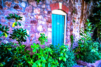 A blue door as bright as a Summer sky