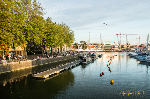Bristol harbourside in the Summer is definitely the place to be for a relaxing natter by the water.