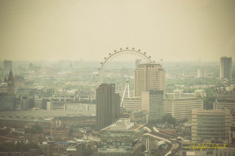 The London Eye is one the landmarks you see from above when lunching at the Oblix restaurant