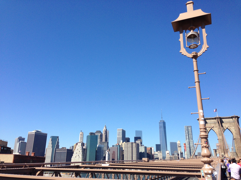 When visiting New York, make sure you check out the amazing views of Manhattan from Brooklyn Bridge. 