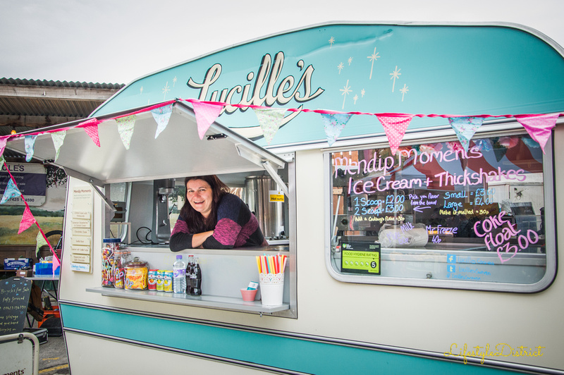 Lucille sells some delicious ice creams from her pastel caravan all around Bristol.